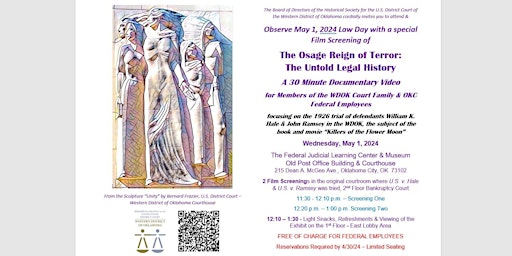 The Osage Reign of Terror: The Untold Legal History - Film Screening primary image
