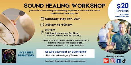 Sound Healing Workshop with Groups on a Patio