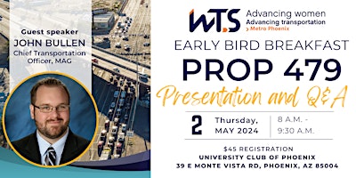 Imagem principal do evento Early Bird Breakfast: Prop 479 Discussion and Q&A