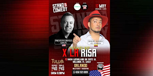 Imagem principal do evento ORLANDO  JORGE TORRES EL DIABLO  & PRESTON EL GRINGO - Stand-up X La Risa