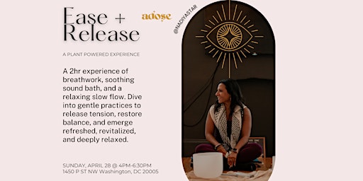 Ease & Release: 2hr Breathwork, Sound Healing, & Hatha Flow Yoga  primärbild