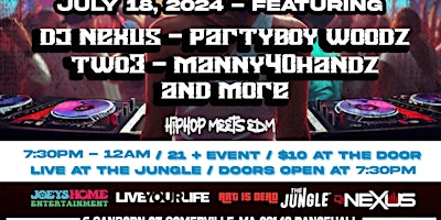 Imagem principal do evento Joey's Home Presents 'House Party - HipHop meets EDM Showcase"