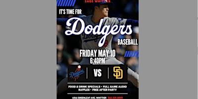 Imagem principal do evento Dodgers Vs Padres Watch Party at Sage Whittier