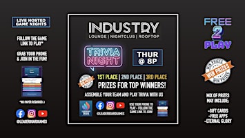 Trivia Night @ Industry Old Town - Wichita KS - THUR 8p @LeaderboardGames primary image