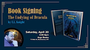 Imagem principal do evento Book Signing with E.L. Knight "The Undying of Dracula"