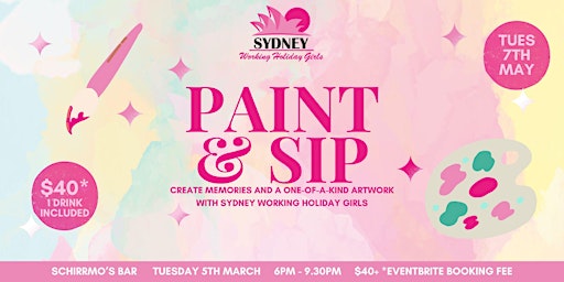 Hauptbild für Paint & Sip with Sydney Working Holiday Girls