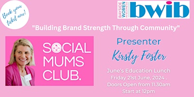 Building Brand Strength through Community with Kirsty Foster primary image