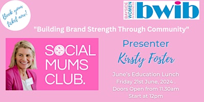 Imagem principal do evento Building Brand Strength through Community with Kirsty Foster