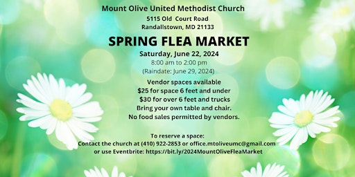 Mount Olive Spring Flea Market 2024 primary image