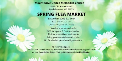 Imagem principal do evento Mount Olive Spring Flea Market 2024