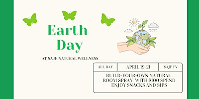 Image principale de Earth Day at Saje Natural Wellness - Build Your Own Room Spray!