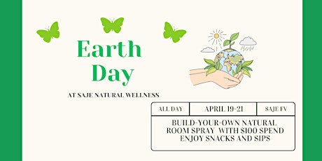 Earth Day at Saje Natural Wellness - Build Your Own Room Spray!