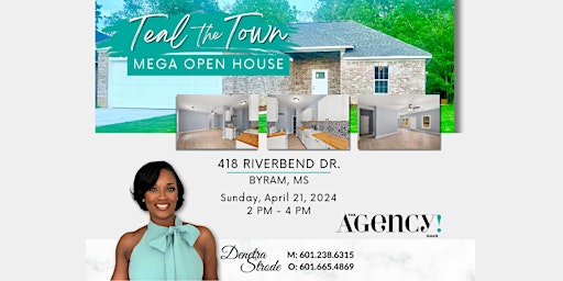 Imagem principal do evento Teal the Town: Mega Open House - 418 Riverbend Drive