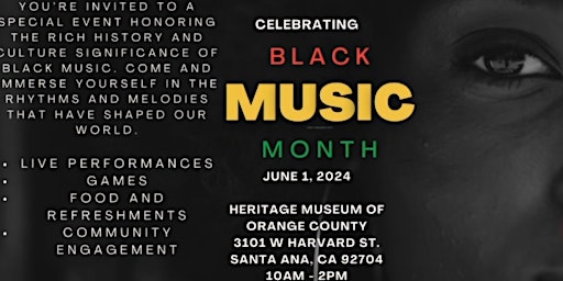 Imagem principal do evento Black Music Month Celebration