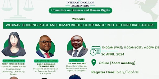 Imagem principal do evento Building Peace and Human Rights Compliance: Role of Corporate actors