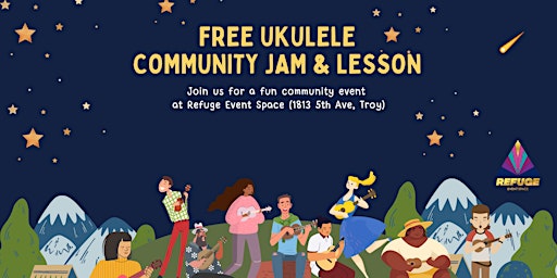 Imagen principal de Free ukulele community jam & lesson