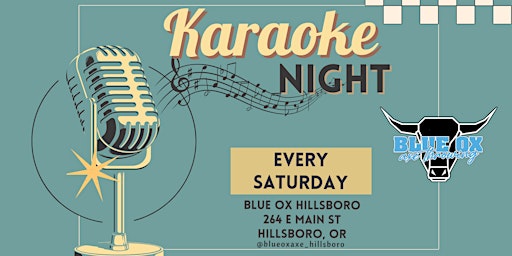 Imagem principal de Saturday Night Karaoke @ Blue Ox Hillsboro