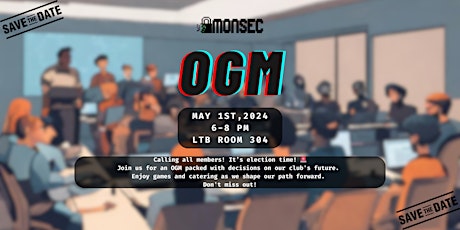 Immagine principale di Monsec Ordinary General Meeting ( OGM ) - Sem 1 2024 