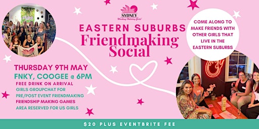 Primaire afbeelding van Eastern Suburbs Friendmaking Social | Thursday 9th May