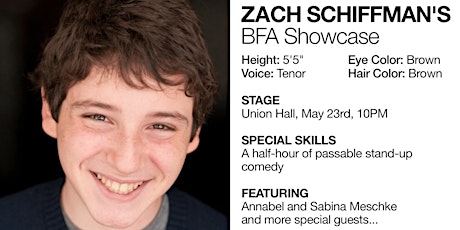 Zach Schiffman’s BFA Showase