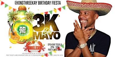 Imagem principal de 3k De Mayo Open Bar Tequila Fiesta @ The Boiler Seafood ATL