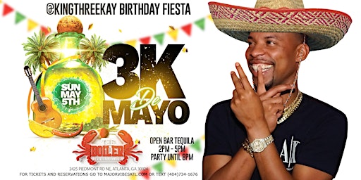 3k De Mayo Open Bar Tequila Fiesta @ The Boiler Seafood ATL  primärbild