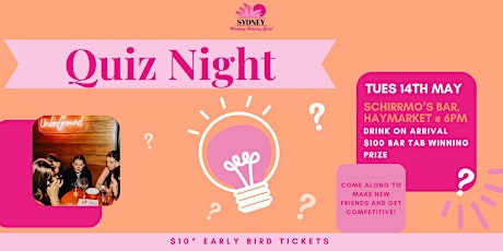 Quiz Night - Sydney Working Holiday Girls | Tuesday 14th May primary image