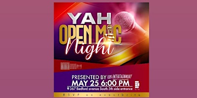 Imagem principal do evento Yah Open Mic Night