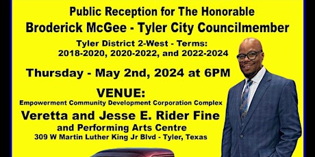 Public Reception for The Honorable Broderick McGee