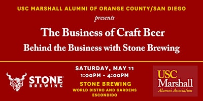 Image principale de USC Marshall Alumni: Behind the Business with Stone Brewing in Escondido