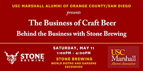 Primaire afbeelding van USC Marshall Alumni: Behind the Business with Stone Brewing in Escondido