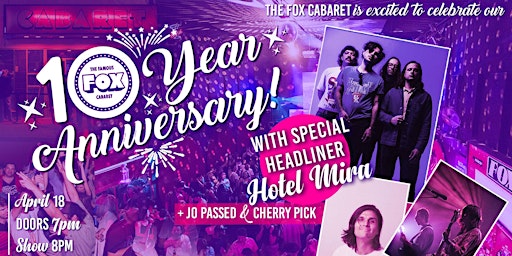 Fox Cabaret 10 Year Anniversary Show!! primary image