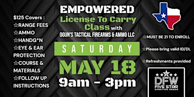 Image principale de EMPOWERED License To Carry with OGUNS