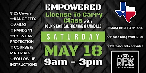 Imagem principal do evento EMPOWERED License To Carry with OGUNS