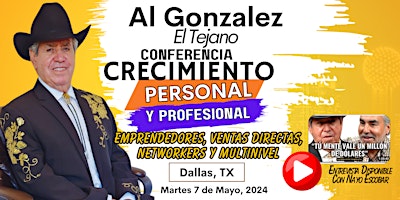 Imagem principal do evento Conferencia con Al Gonzalez El Tejano
