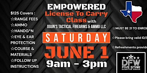Imagem principal de EMPOWERED License To Carry with OGUNS