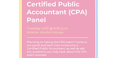 Hauptbild für Weekly Meeting for 4/23: CPA Panel