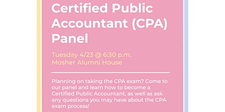 Weekly Meeting for 4/23: CPA Panel