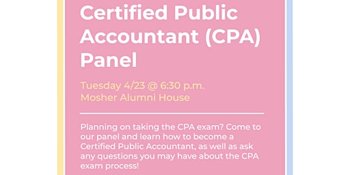 Image principale de Weekly Meeting for 4/23: CPA Panel