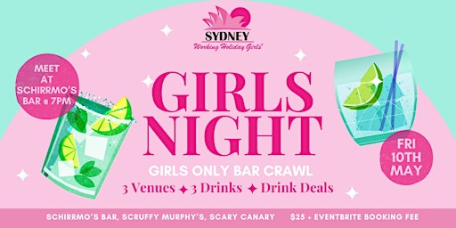 Immagine principale di Girls Night: Girls Only Bar Crawl | Friday 10th May 