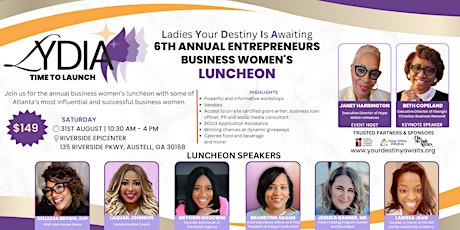 6th Annual Entrepreneurs Business Women's Luncheon | LYDIA