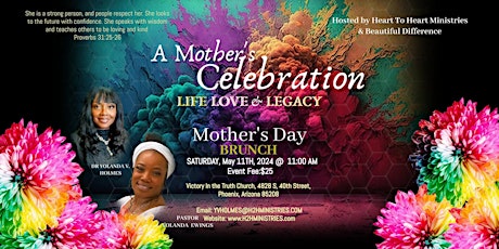 Mother's Day Brunch - A Mother's Celebration Life, Love & Legacy.