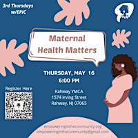 Imagem principal do evento 3rd Thursday Chat with EPiC - Maternal Health (May)