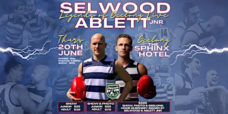 Legends of Geelong - Joel Selwood & Gary Ablett Jnr LIVE!