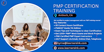 Imagen principal de PMP Classroom Certification Bootcamp In Antioch, CA