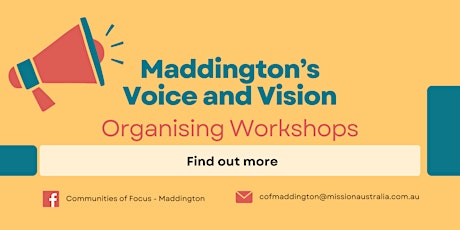 Communities of Focus - Maddington Community Plan workshop: Organising