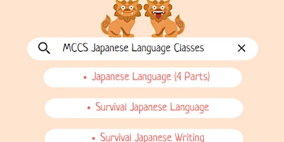 MCCS Okinawa: Survival Japanese Language primary image