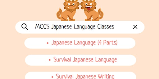 Imagem principal do evento MCCS Okinawa: Survival Japanese Language