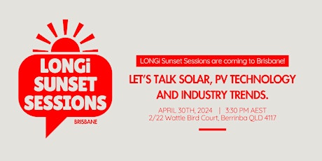 LONGi Sunset Sessions - Brisbane