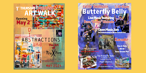 Primaire afbeelding van Abstractions/Distractions the Art of Truxton - 1st Thursday Portland Art Walk in the Pearl